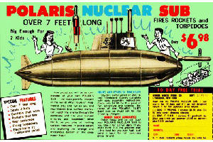 Image of comic book ad for Polaris submarine toy