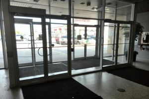 Image of doors at shopping mall