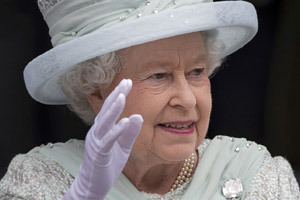Image of Queen waving