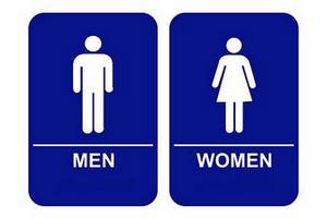 Image of unisex public bathroom sign