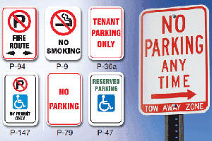 Image of various parking signs