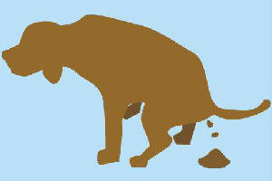 Image depicting dog taking a dump