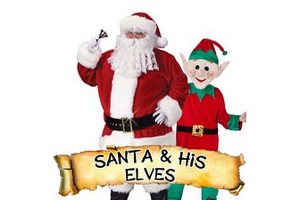 Image of Santa Claus and an elf