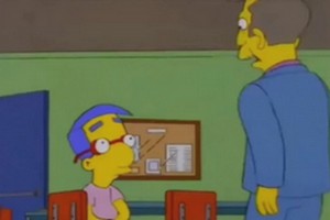 Image of the Simpson's Principal Seymour Skinner and Milhouse Van Houten